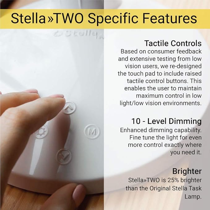 Stella Two Task Lamp, Adjustable Desk Lamp, Dimmable LED Light