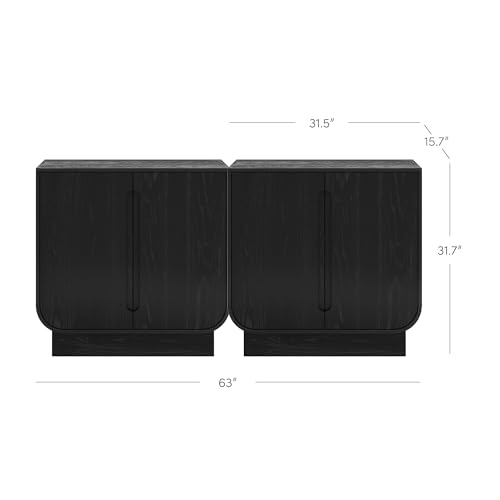 Joey Mid Century Modern Storage Cabinet (2 Count)