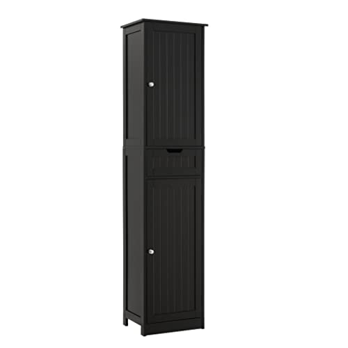 66.9" Tall Bathroom Storage Cabinet with 2 Doors & 1 Drawer