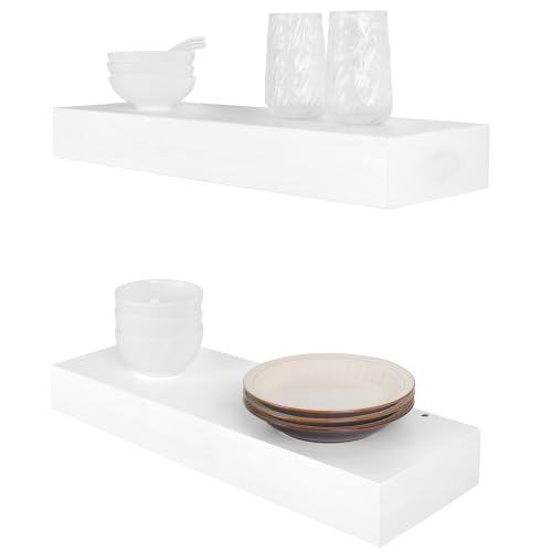 Floating Shelves 3 inch Thick for Wall Set of 2