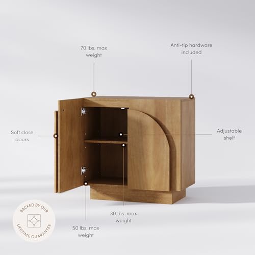 Iris Mid Century Modern Wood Sideboard Storage Accent Cabinet