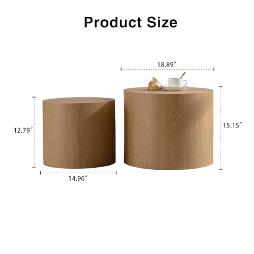 Nesting Round Coffee Table Set of 2 (2 Count)