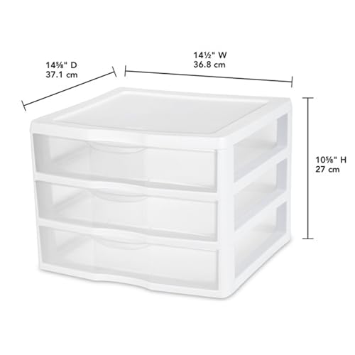 Wide 3 Drawer Storage Unit for Bedroom and Dresser (9 Count)