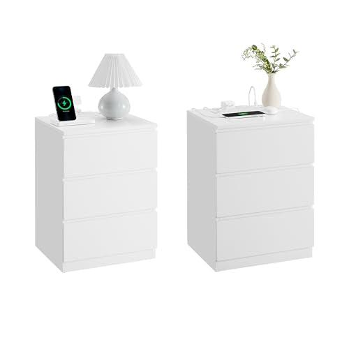 Nightstands with Charging Station (2 Count)