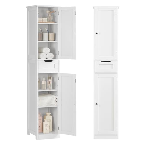 66.9" Tall Bathroom Storage Cabinet with 2 Doors & 1 Drawer