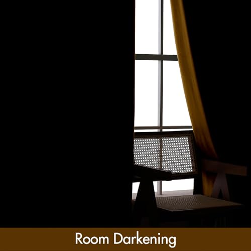Golden Blackout Velvet Curtains Drapes 84 Inch Long 52"x84" Bedroom (2 Count)