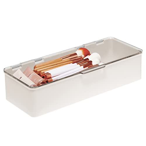 Long Plastic Cosmetic Storage Organizer Box Containers (2 Count)