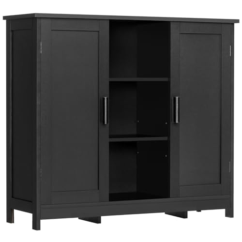 Storage Cabinet with 2 Doors and 4 Storage Shelves