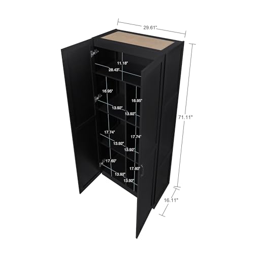 Cornelia Modern Tall Storage Cabinet with Doors and Adjustable Shelves 1.0