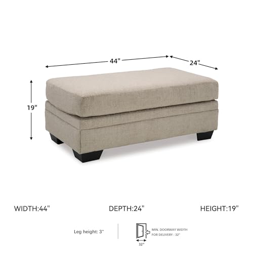 Stonemeade Rectangular Chenille Ottoman
