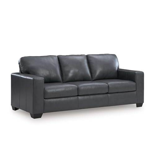 Bolsena Contemporary Leather Match Sofa Sleeper with Loose Seat Cushions and Bi