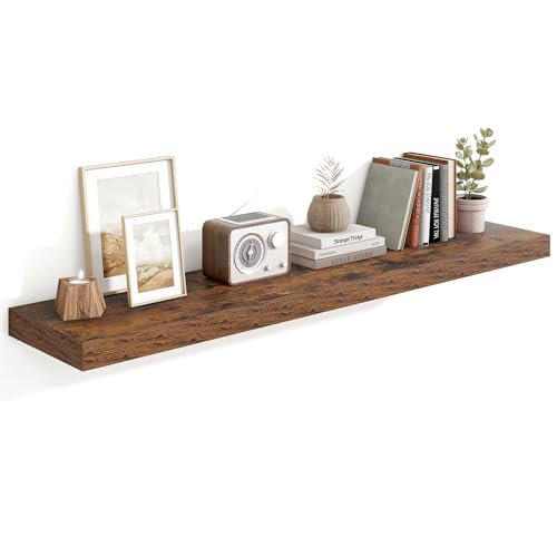 Floating Shelves 55.1" W x 10.3" D Rustic Brown Set of 1