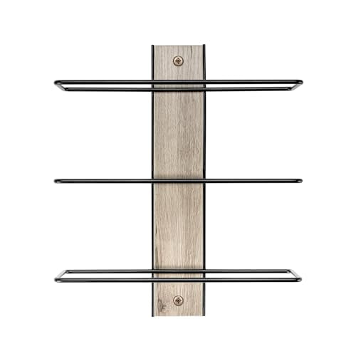 Wall Mounted Wine Rack for 9 Wine Bottles (9 Bottle Count)
