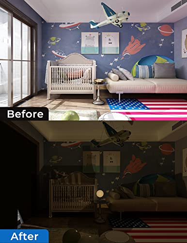 Blackout Curtains 35"x60" Portable No Drill Black Out Window Cover