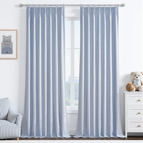 DustyBlue 102 Inches Long Blackout Curtains for Kids Bedroom 2 Panels Set (2 Count)