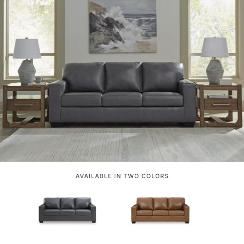Bolsena Contemporary Leather Match Sofa Sleeper with Loose Seat Cushions and Bi