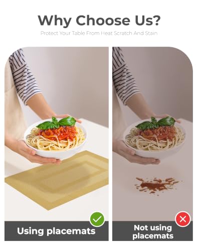 Gold Frame Placemats Set of 24 (24 Count)