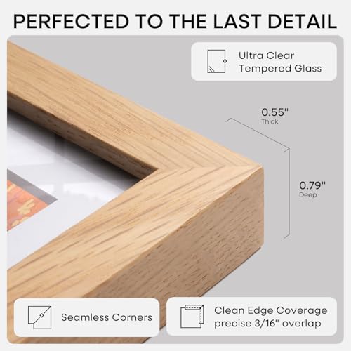 8x8 Natural Oak Picture Frame