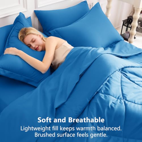 King Size Comforter Set Royal Blue
