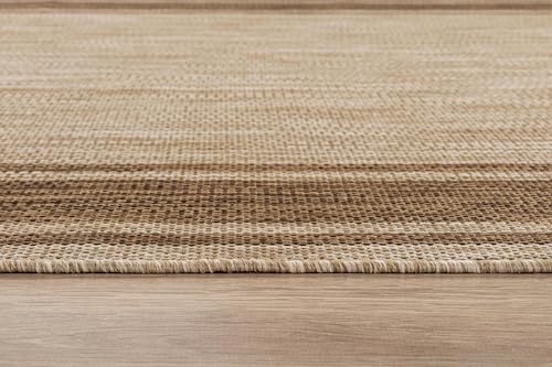 Outdoor Rug 6x9 Modern Bordered Area Rugs for Indoor and Outdoor Patio Deck Porch Garden Waterproof Weather Sun Resistant Washable Outside Carpet