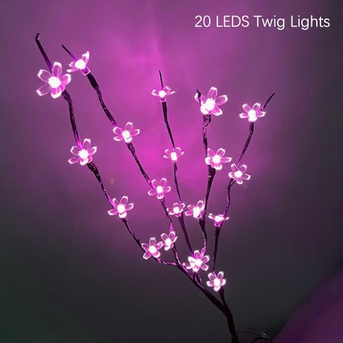Battery Lighted Decorative Cherry Blossom Branches Lights