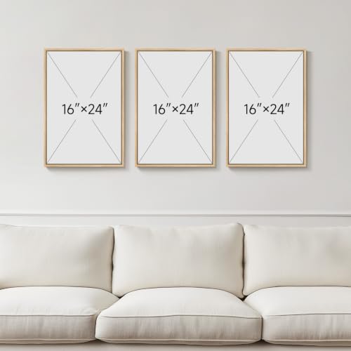 Framed Sage Green Landscape Abstract Wall Art for Bedroom