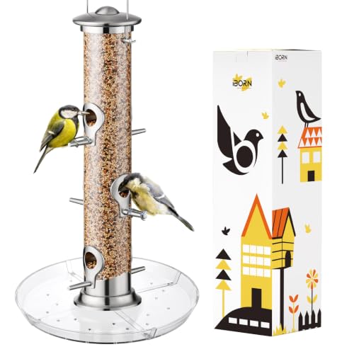 Bird Feeders for Outdoors Metal Chew Resistant Nickle