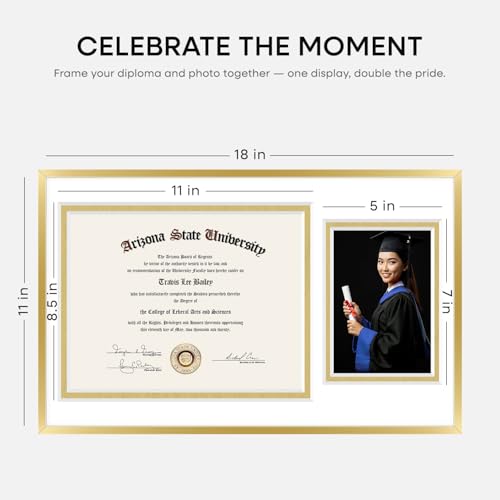 11x18 Gold Diploma Frame (3 Count)