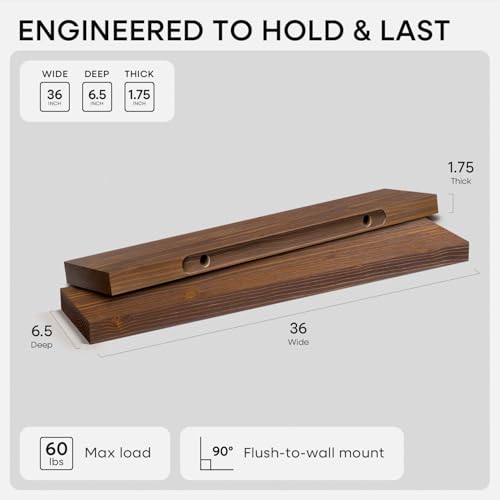 36 Inch Floating Shelves (4 Count)