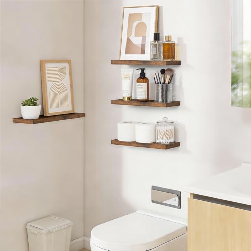 Rustic Brown Floating Shelves 15.7in