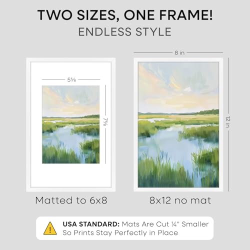 8x12 White Picture Frame (2 Count)