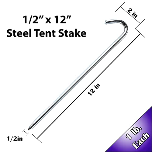 Steel Tent Hook Stakes (25 Count)