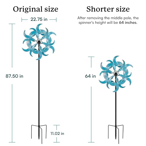 87" Wind Spinner Outdoor with Solar Light