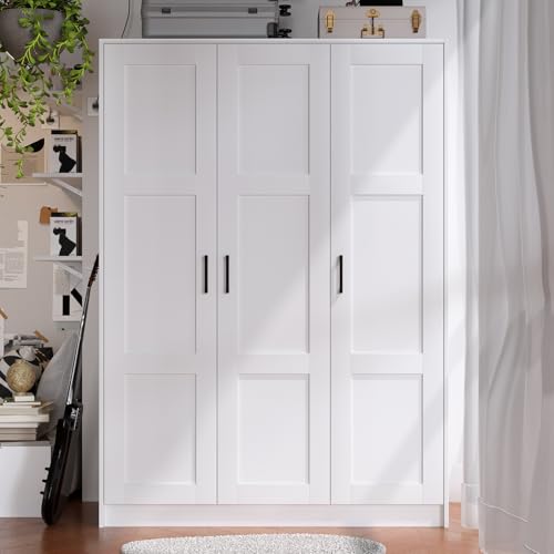3 Doors Wooden Wardrobe Closet Armoire