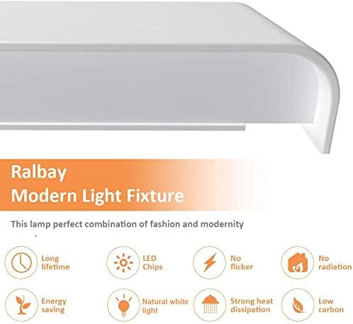 Ralbay 20W Bathroom Light Fixture 24 inch Natural White Light 4000K Vanity