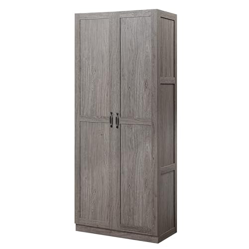 Cornelia Modern Tall Storage Cabinet with Doors and Adjustable Shelves 1.0 (2 Count)
