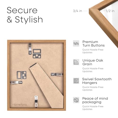 8.5x11 Natural Oak Diploma Frame (3 Count)