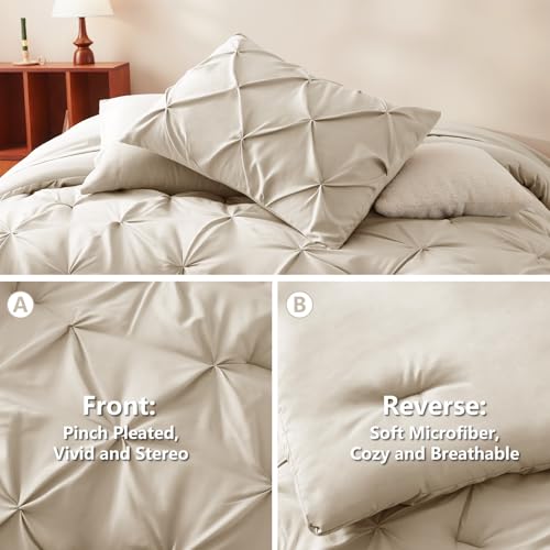 Queen Comforter Set Oatmeal