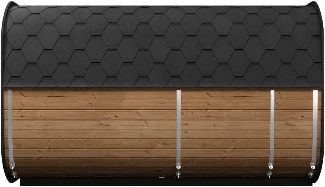 Model CL12GCP, Cube-Series Outdoor Home Sauna Suite Kit, Up to 8 Persons (Sauna Heater and Sauna Stones Included) (HIVE MINI 11 WiFi - Glass)