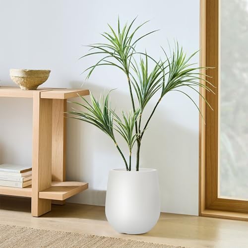 11.8"H Plastic Planters with Drainage Holes and Plug
