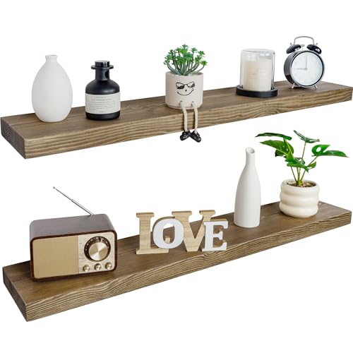 Wood Floating Shelves for Wall 60 inch Set of 2
