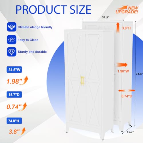 74.8" Tall Kitchen Pantry Cabinet