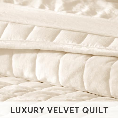 Channel Box Stitch Velvet Quilt Set