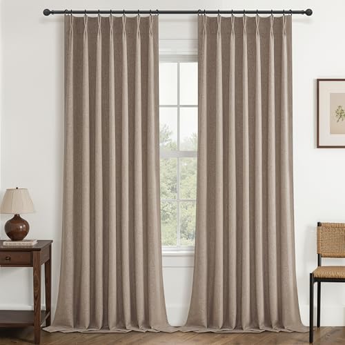 Dark Flax Primitive Curtain 108 Inch Long 2 Panels Burg (2 Count)