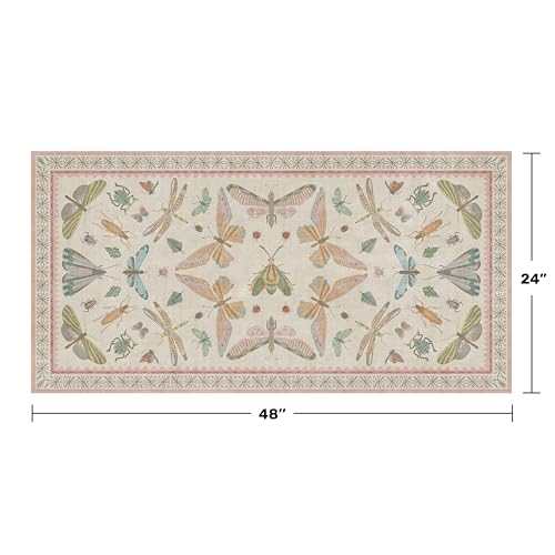 Light Pink Washable Bathroom Rug (8 Sq Ft)