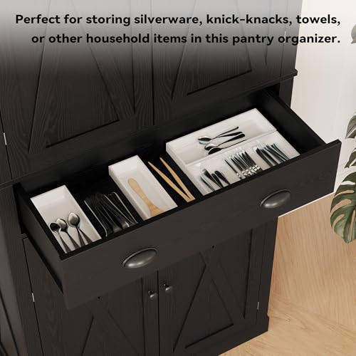 Storage Cabinet with Drawers and Doors for Living Room and Entryway