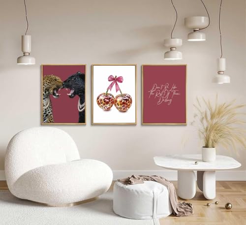 3Pcs Cheetah Canvas Wall Art (3 Count)