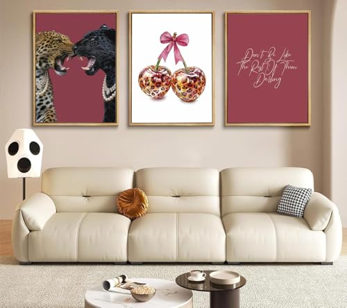 3Pcs Cheetah Aesthetic Canvas Wall Art (3 Count)