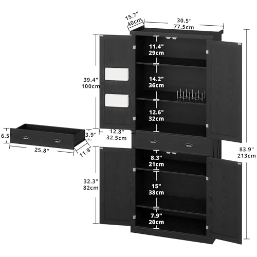 Storage Cabinet with Drawers and Doors for Living Room and Entryway