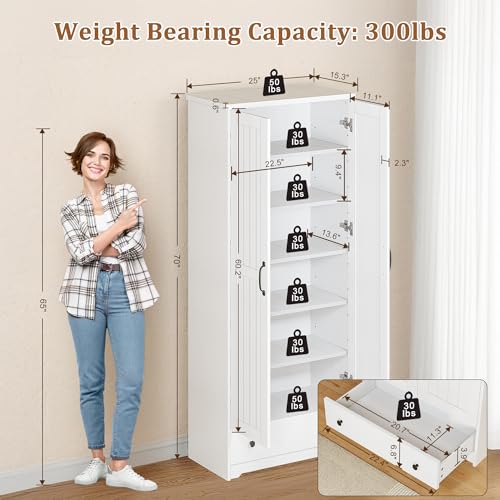 70" Tall Storage Cabinet